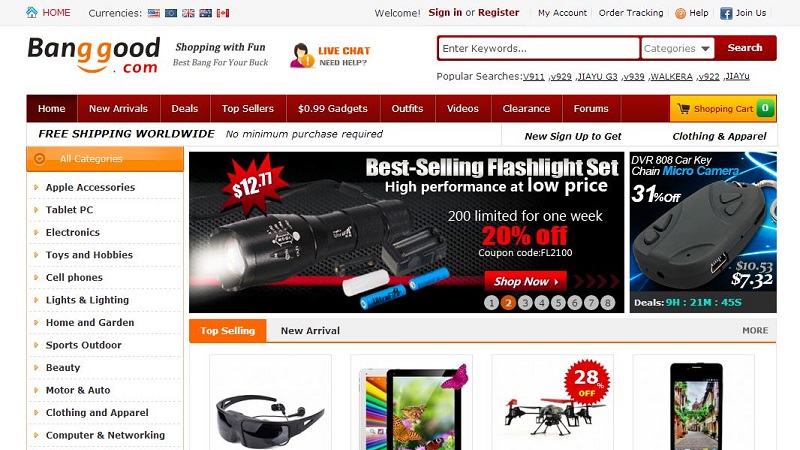 Banggood’dan alışveriş yapmak