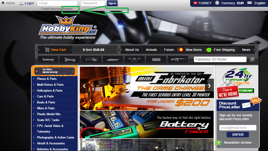 hobbykingden alışveriş nasıl yapılır