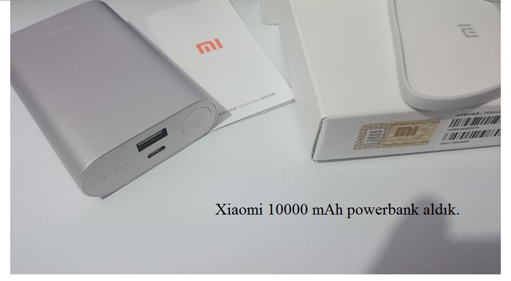 Xiaomi 10000 mAh Powerbank aldık